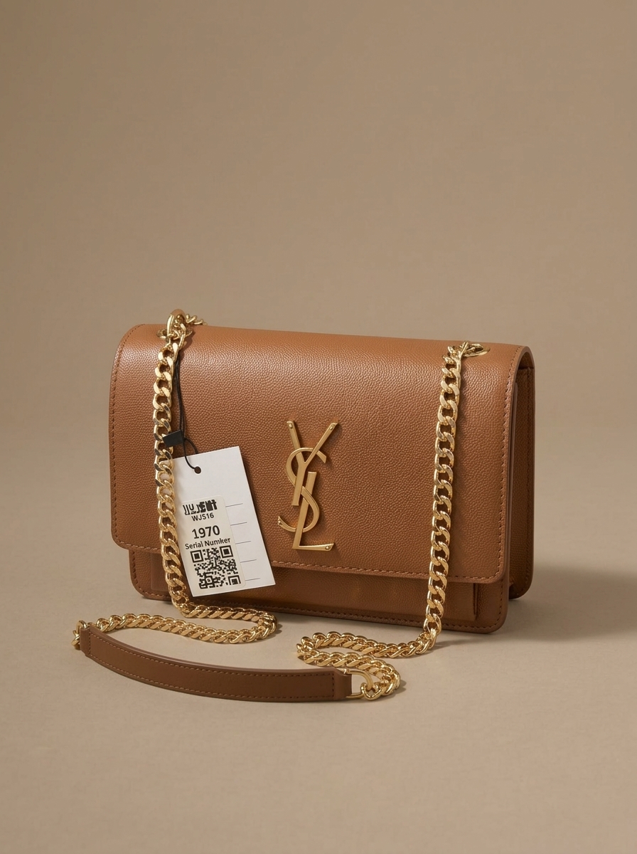 Brown Logo Crossbody Bag