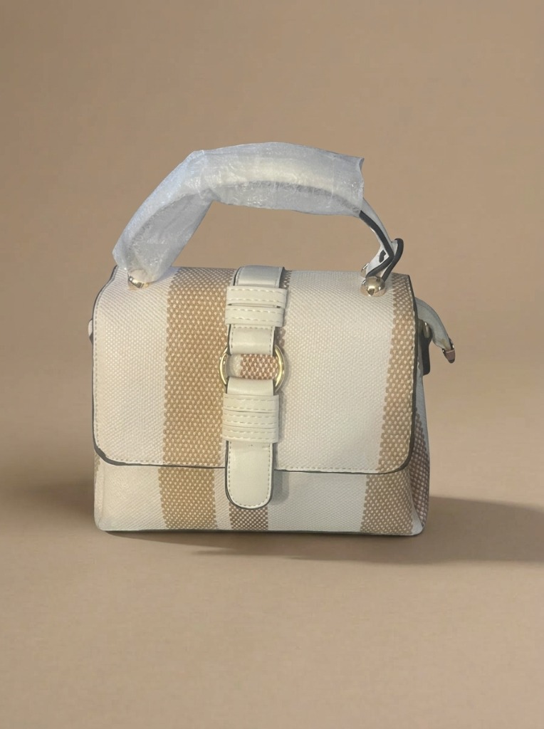 Striped Saddle Crossbody Bag