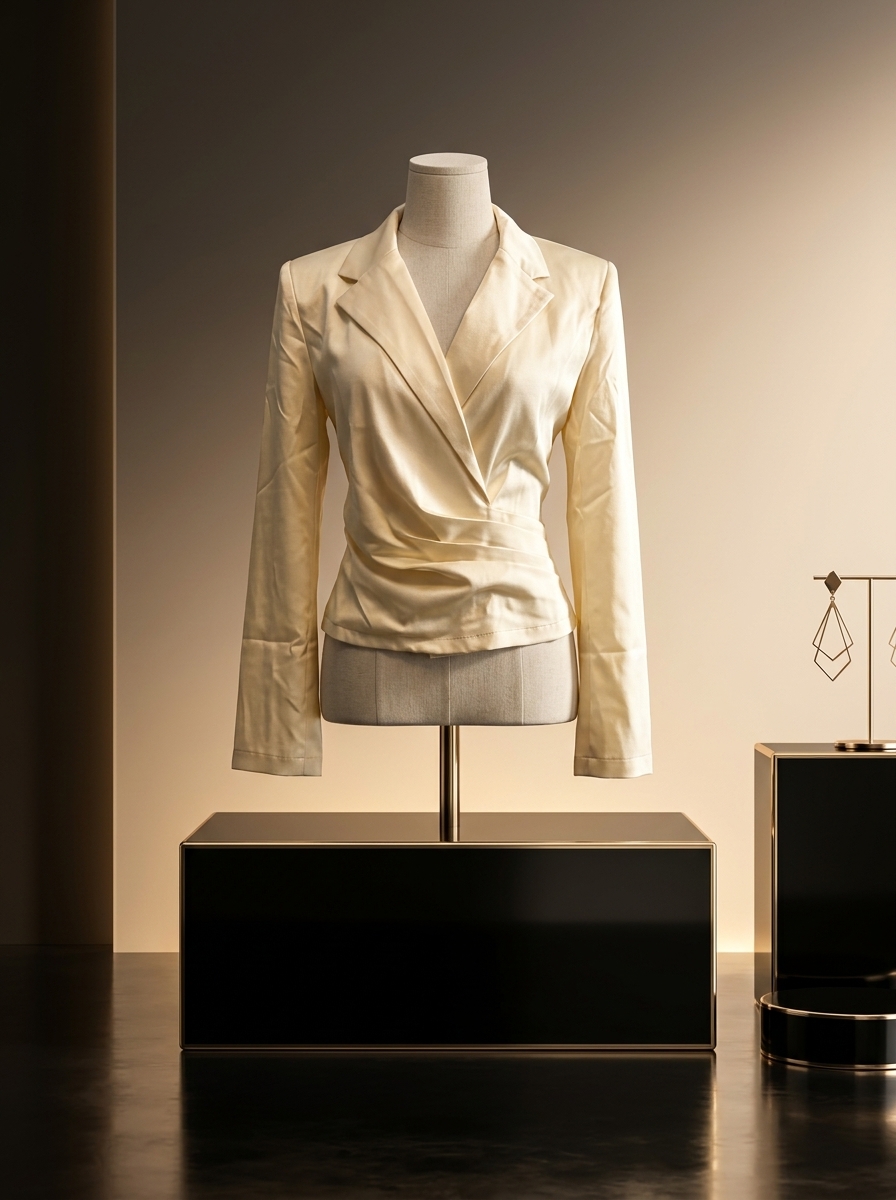 Cream wrap blazer