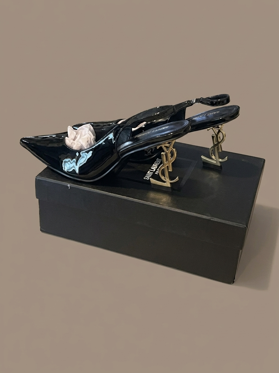 Saint Laurent Patent Slingback Pumps